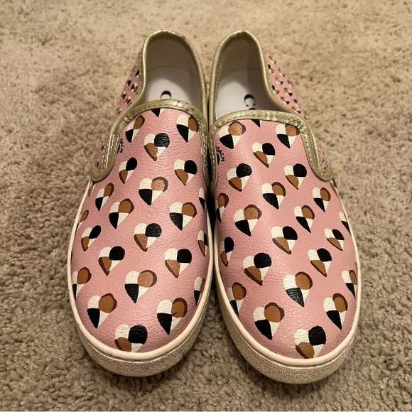 COACH special edition BLUSH HEARTS SLIP ON SNEAKER 7.5 - Picture 1 of 8